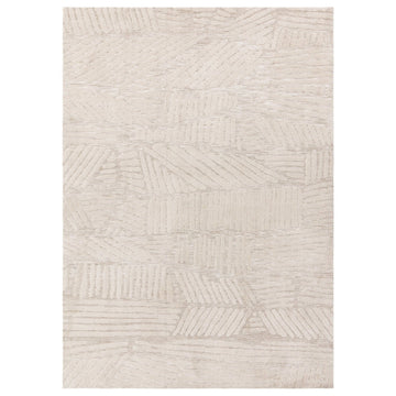 Mason Trapezium Modern Geometric Super Soft Carved Hi-Low Rib Textured Cream Rug-Asiatic Carpets-Rug Love - The Most Loved Rug Store